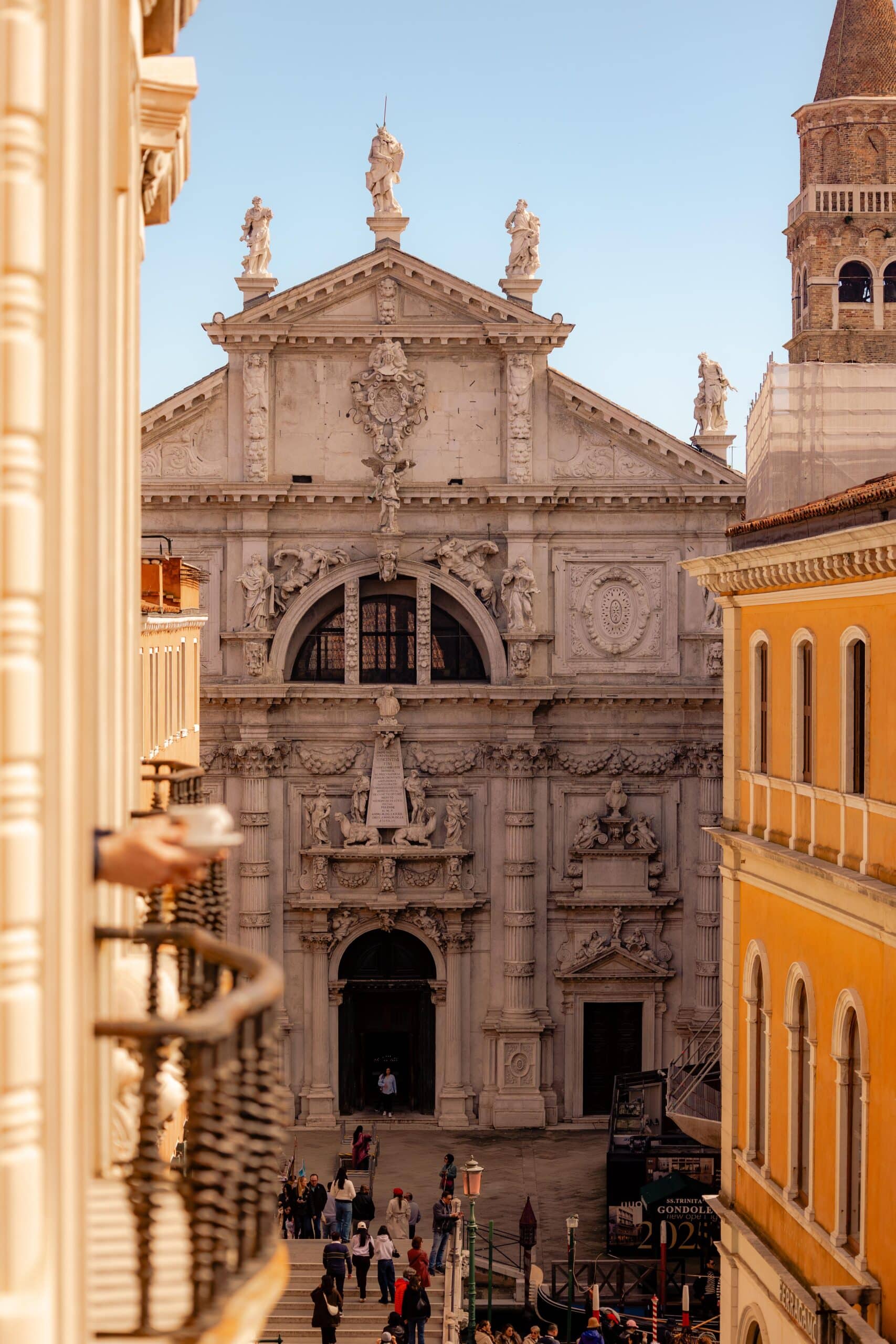 outside of venice, a view from nolinski venezia hotel in venice. Picture by maxime moreno