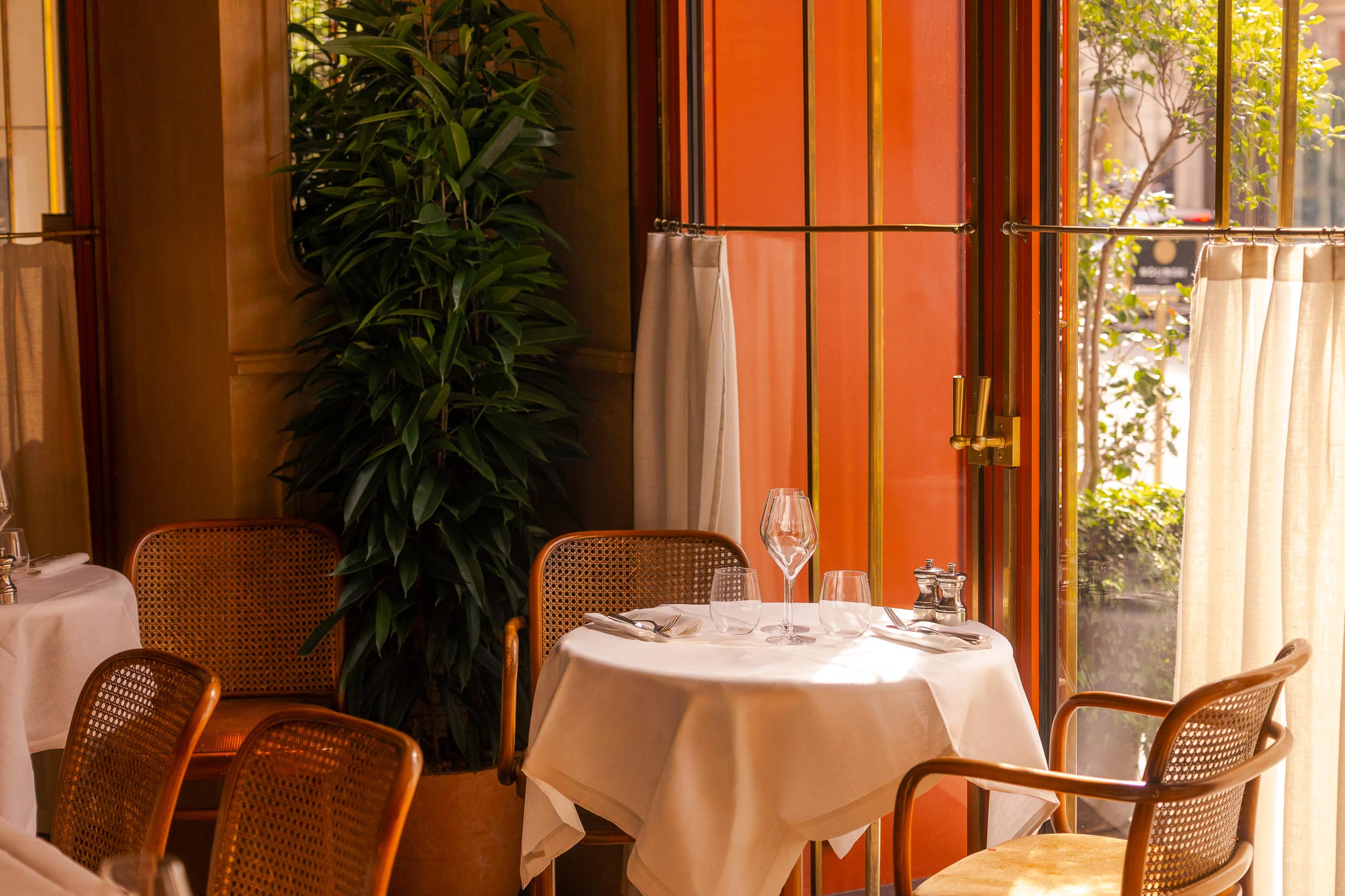 restaurant at nolinski paris in the heart of paris.