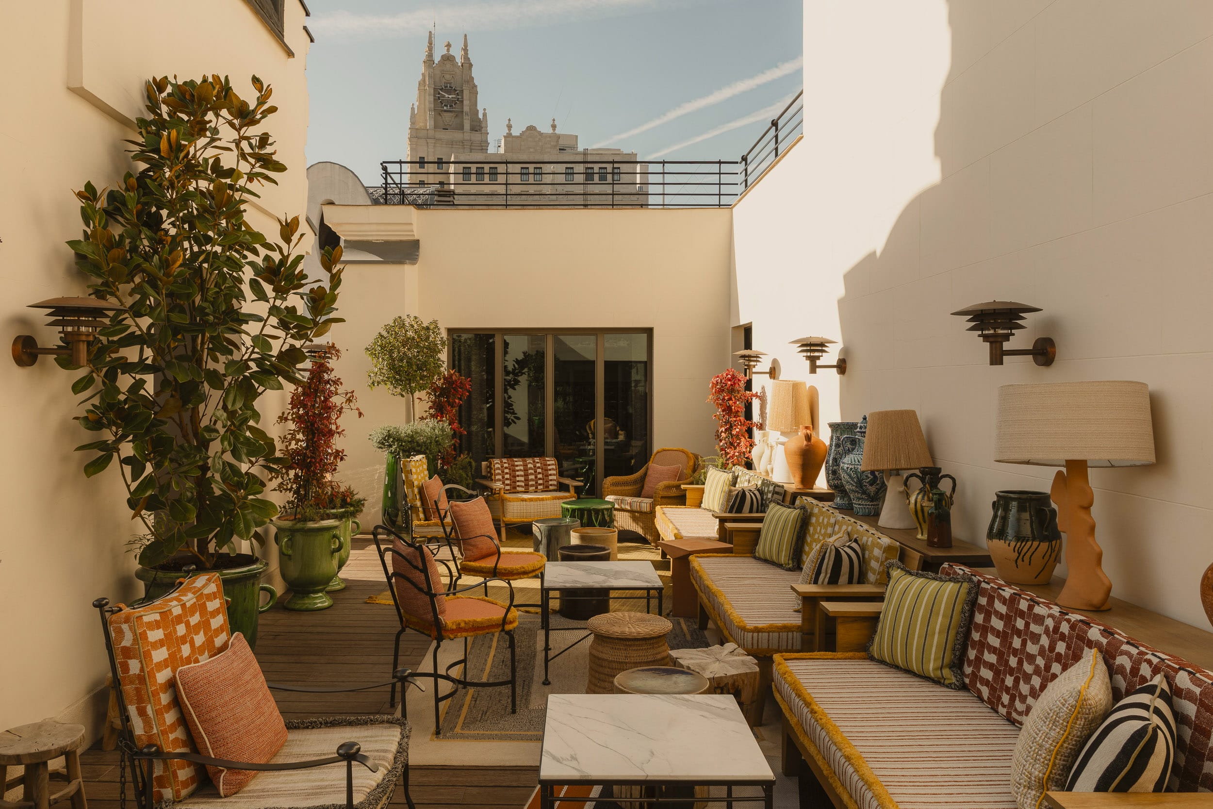 Rooftop at brach madrid hotel. Picture by nolwenn pernin in 2025