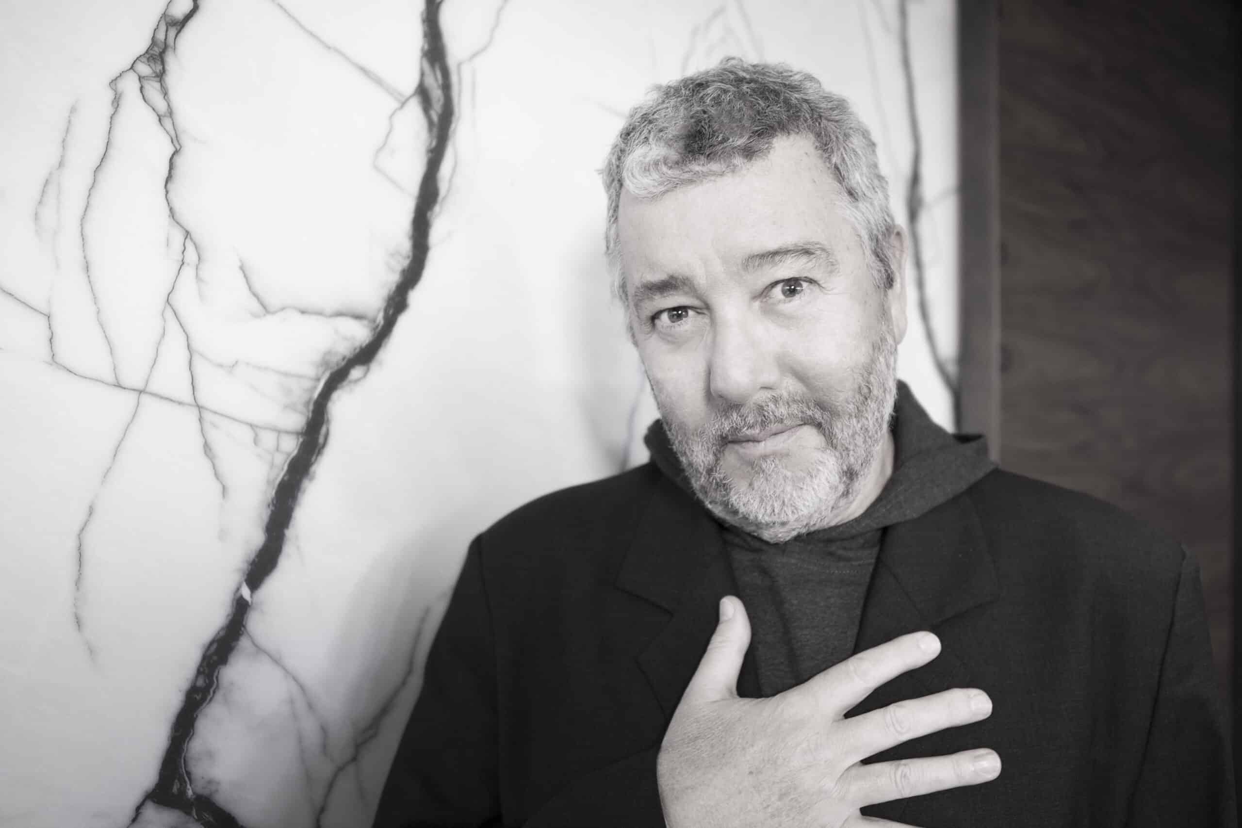 Portrait-Philippe-Starck-Noir-et-blanc